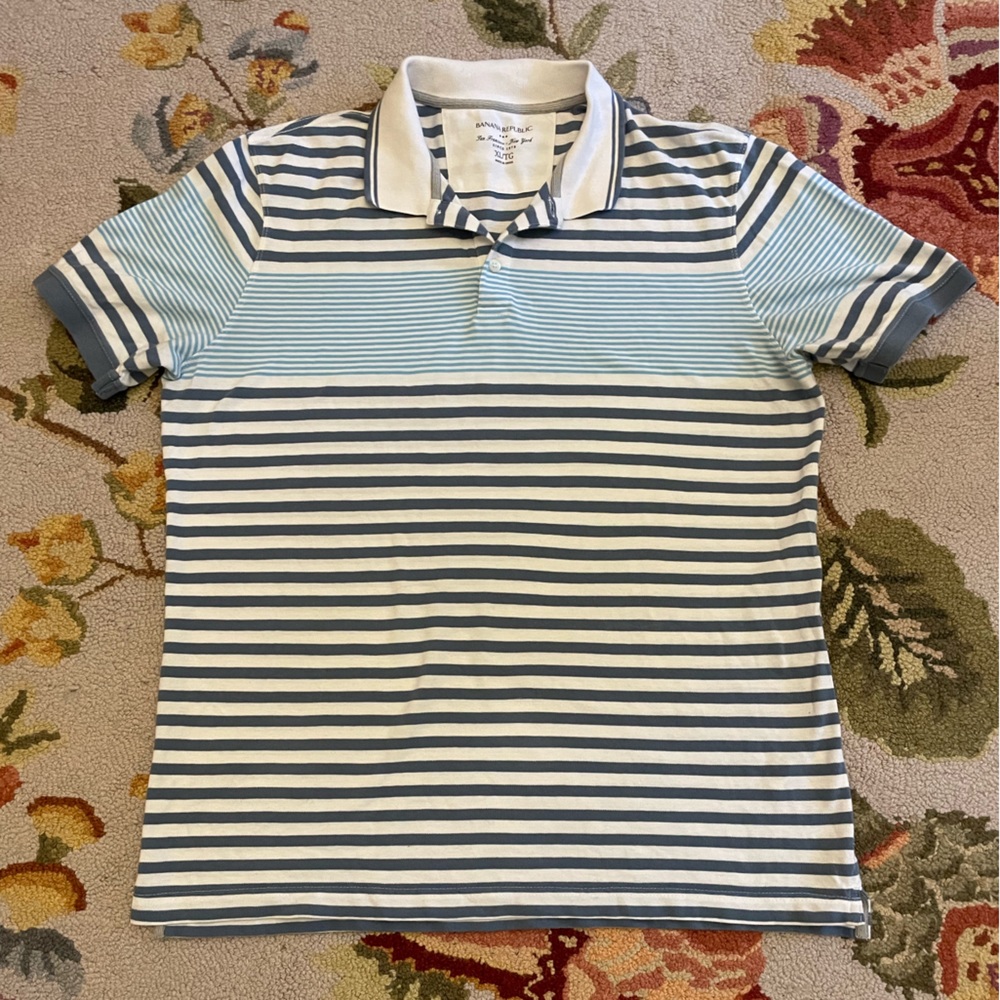 Banana Republic Men’s XL striped polo shirt
